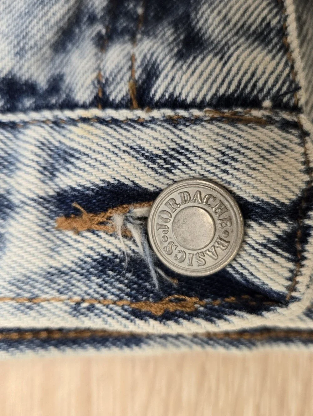 Vintage 80s Jordache Acid Wash Denim Mini Skirt Size XS 5 High Waist